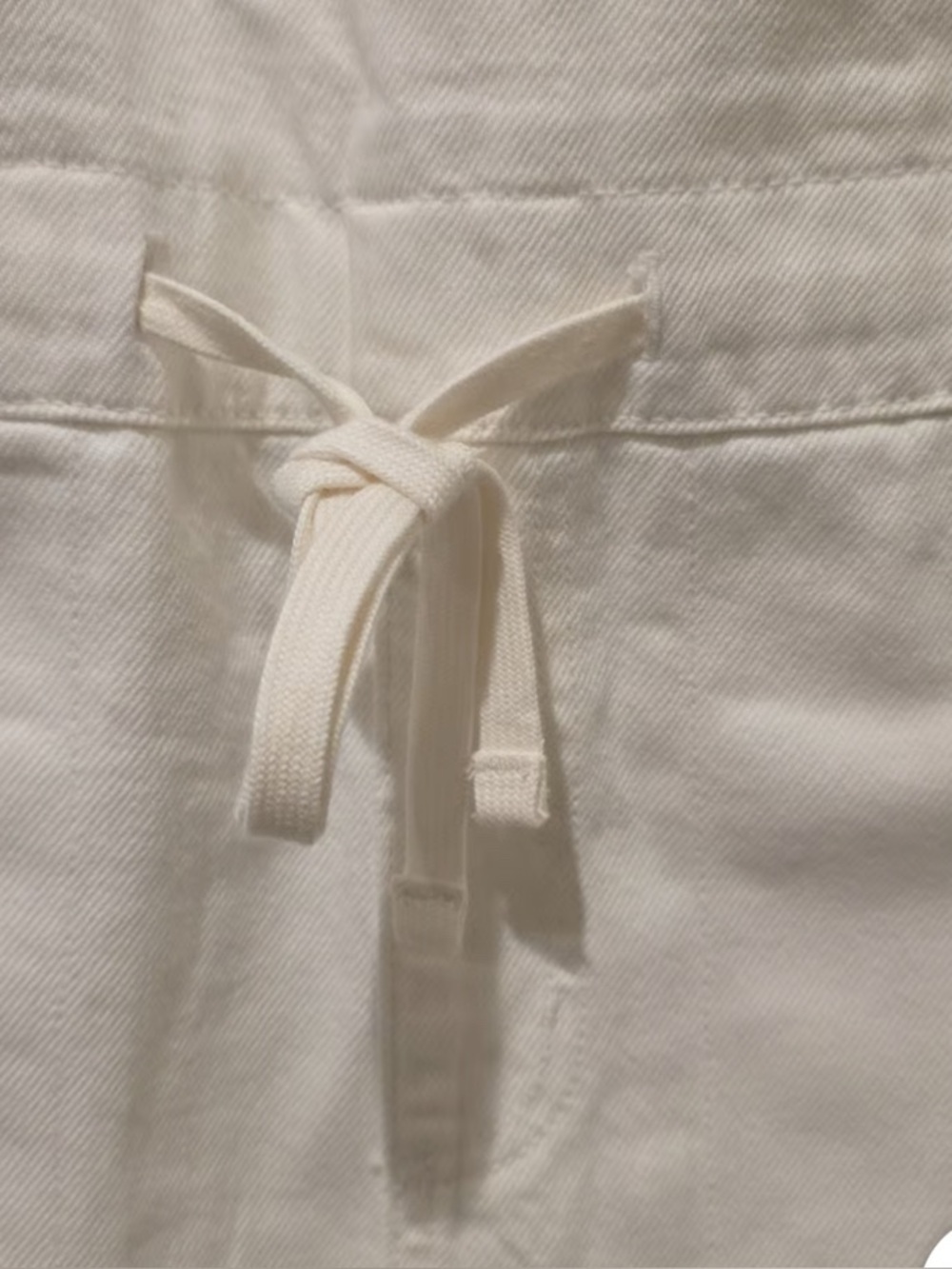 NWT- medium universal threads white denim Y2K drawstring waist mini dress - Picture 4 of 10
